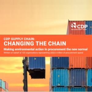 Informe CDP: Cambiando la cadena de suministro