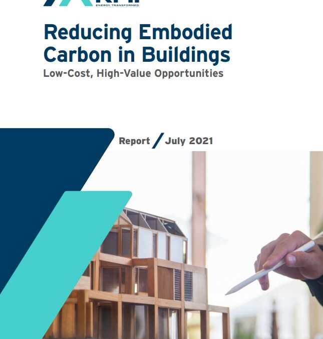 RMI: riduzione del carbonio incorporato negli edifici