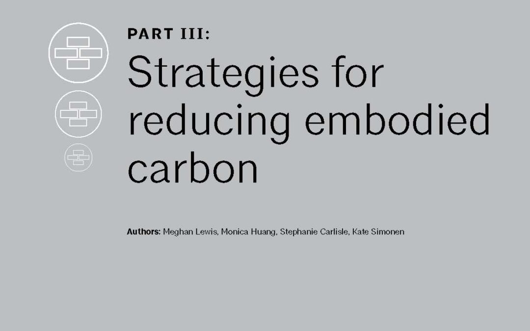 Part 3 – Carbon Reduction Strategies