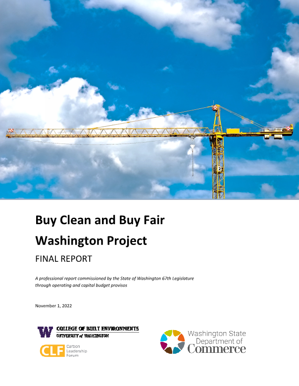 Cover of Buy Clean Buy Fair Progress Report