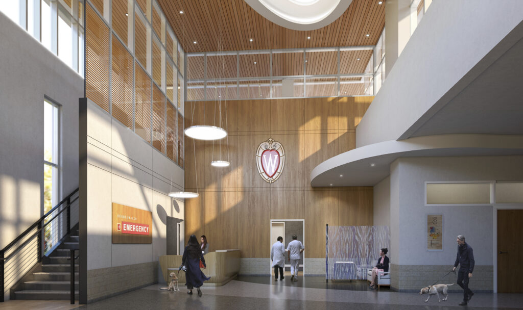 For the University of Wisconsin-Madison School of Veterinary Medicine’s addition and renovation project, Flad’s life cycle assessment demonstrated a 19 percent reduction in embodied carbon over the baseline structural model. These savings were achieved by working with the contractor to optimize the concrete mix. 
